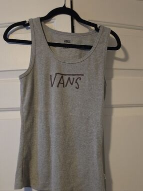 Vans Womens Breana Rib Tank Top in Cement Heather